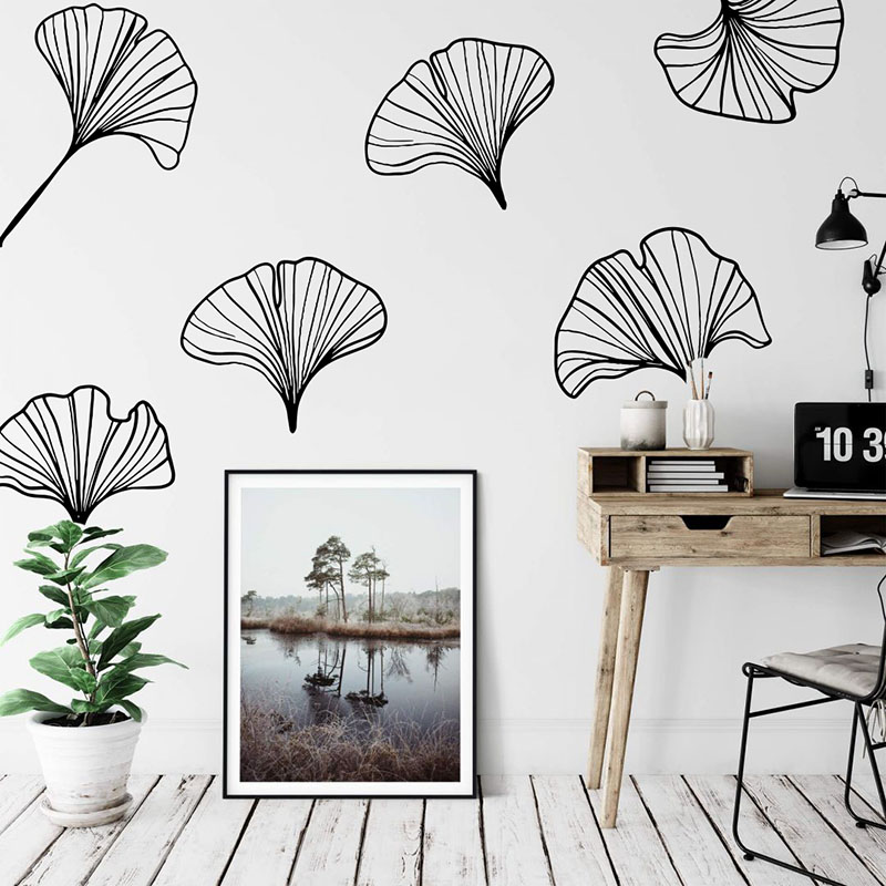 Monstera Thai Constellation - Groot pakket van 6 Ginkgo bladeren