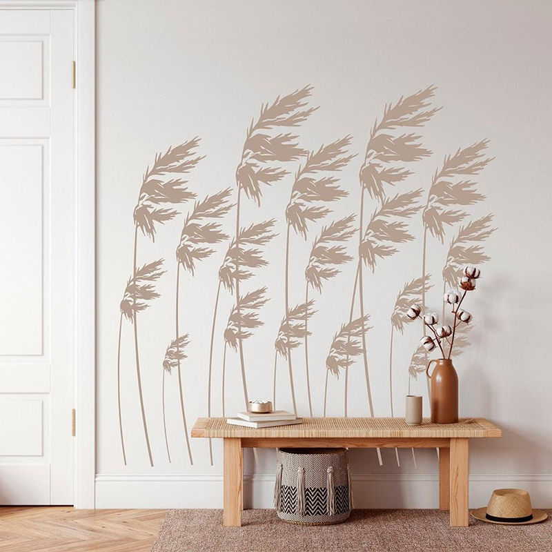 Monstera Thai Constellation - Grote Riet Paardebloem Bloem Muur Sticker