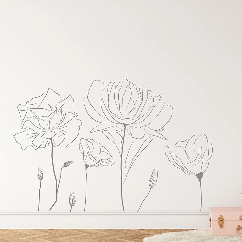 Plant Poppy Bloem Patroon Muur - Monstera Thai Constellation recensie en prijs